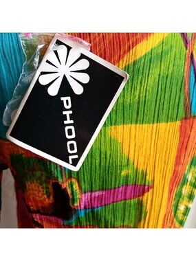 Small True Vintage Top 90's Phool Multicolor Button-Up Blouse Hawaiian